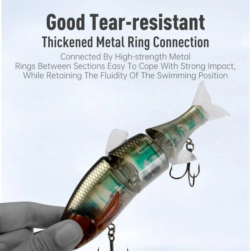 LEYDUN DOWZ SWIMMER 180SF 2oz Slow Floating Fishing Lures Triple Joint Body Glide Swimbaits Hard Baits Wobblers For Bass Pike