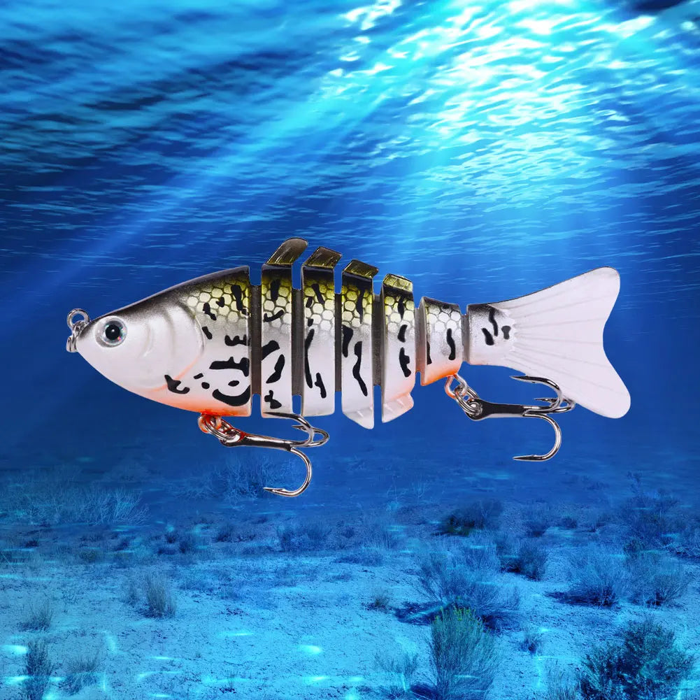 5Pcs Sinking Wobblers Fishing Lures Lifelike Multi-Section Hard Bait Artificial Bait for Bass Trout