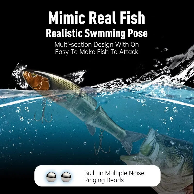 LEYDUN DOWZ SWIMMER 180SF 2oz Slow Floating Fishing Lures Triple Joint Body Glide Swimbaits Hard Baits Wobblers For Bass Pike