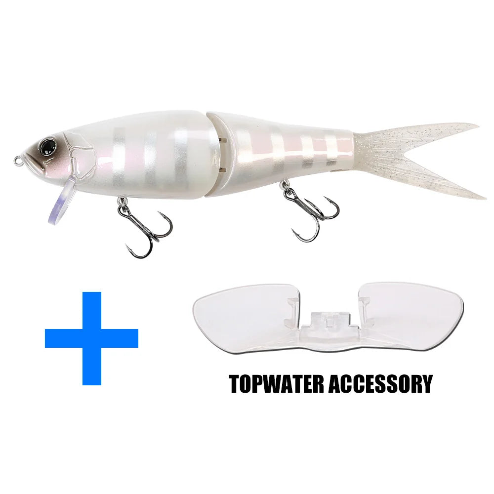 B&U RISER JACK 184mm 2.5OZ Fishing Lures joint body Glide Swimbaits Floating Topwater powerful S-shaped big Hard baits bass