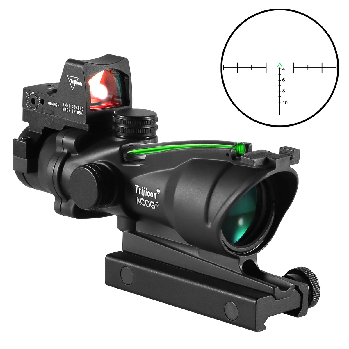 Scope With Rdo Adjustable 4x32 Red Dot 1x 4x Scope Red Dot Tactical Scope 20mm Rail S ...