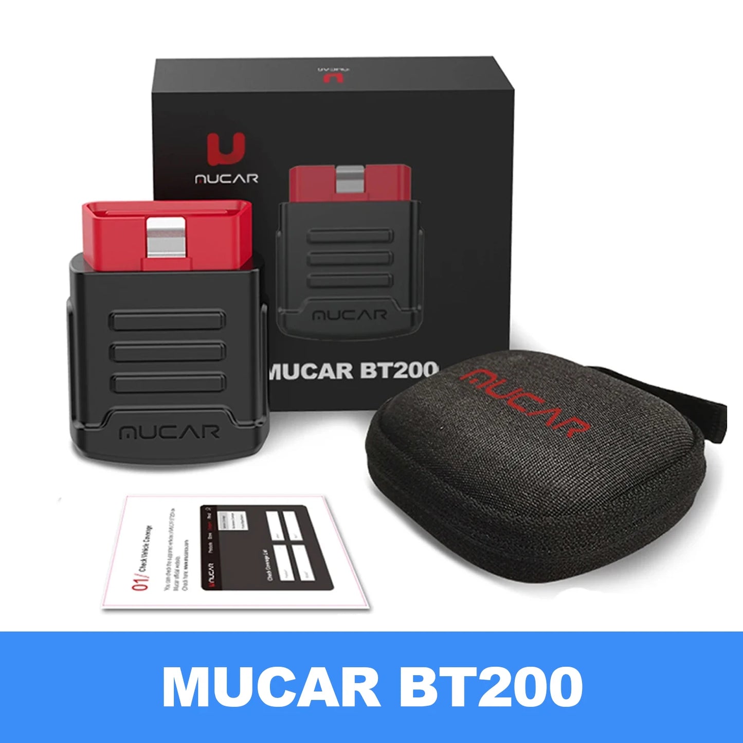 MUCAR BT200/BT200 Pro OBD2 Bluetooth Diagnostic Tool Full System Diagnose Oil SAS 15 Reset OBD 2 Scanner for All Car Code Reader