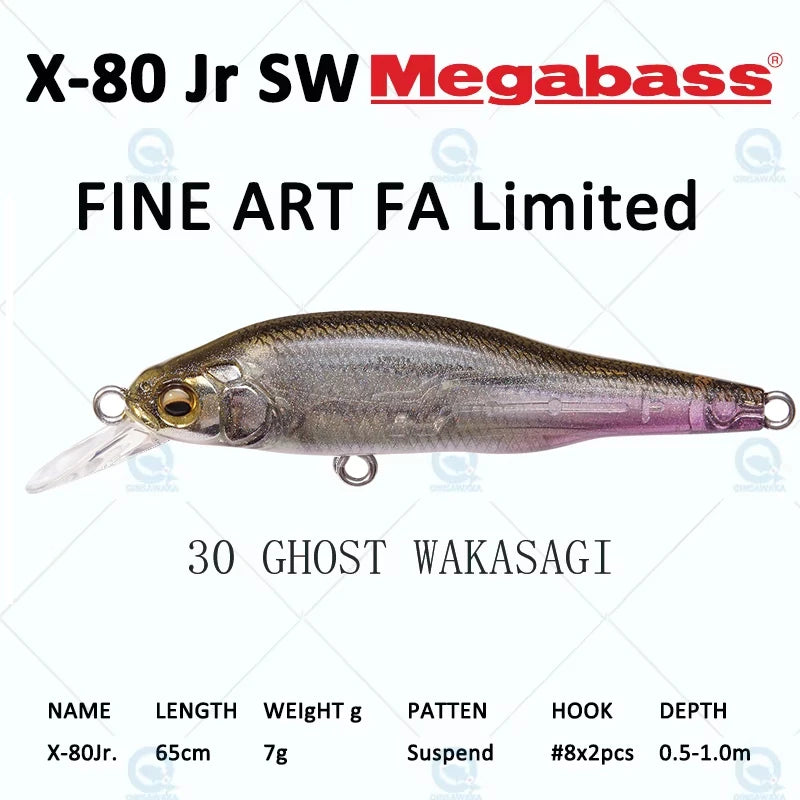JAPAN Megabass ONETEN X-80 JR X80 Jr 65cm Suspend BASS Fishing Lure Narrow profiled MINNOW Casting Trolling Jerkbait Sea Tackle
