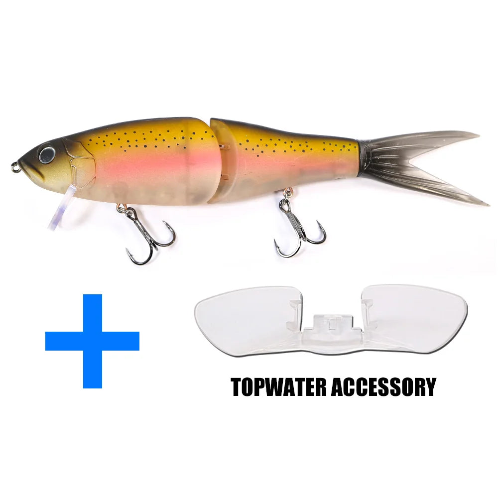 B&U RISER JACK 184mm 2.5OZ Fishing Lures joint body Glide Swimbaits Floating Topwater powerful S-shaped big Hard baits bass