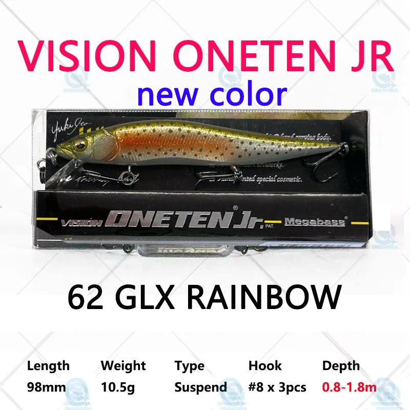 JAPAN Megabass VISION ONETEN Jr. 98mm 10.5g Suspend BASS Fishing LURE Bait MINNOW Jerkbait Dynamic Saltwater Sea Tackle Magnetic