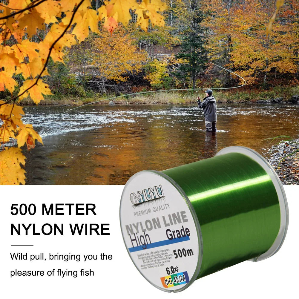 500M Super Strong Fishing Line Abrasion Resistant 18-90LB Braided Fishing Line Nylon Line for Saltwater and Freshwater