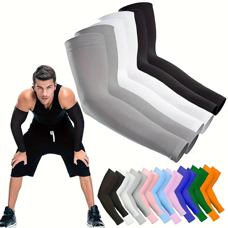 3/6Pcs Unisex Cooling Arm Sleeves Cover Sports Running Uv Sun Protection Outdoor Men Fishing Cycling Sleeves for Hiding Tattoos