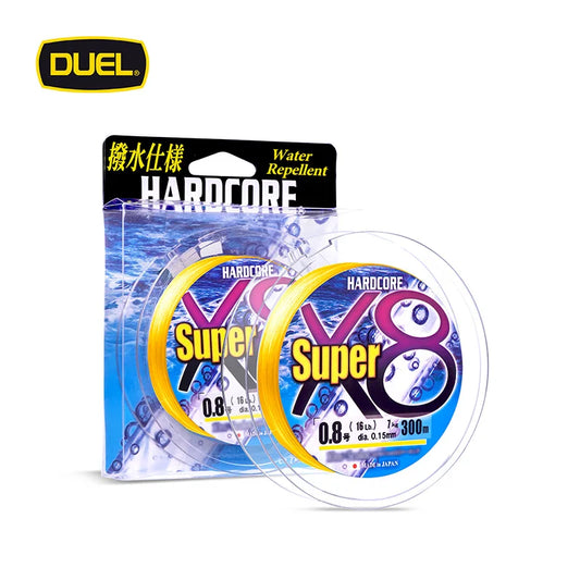 DUEL HARDCORE SUPER X8 PE Braided Line High Strength Low Stretch Wear Resistant for Lure Eging Freshwater Saltwater Fishing Line