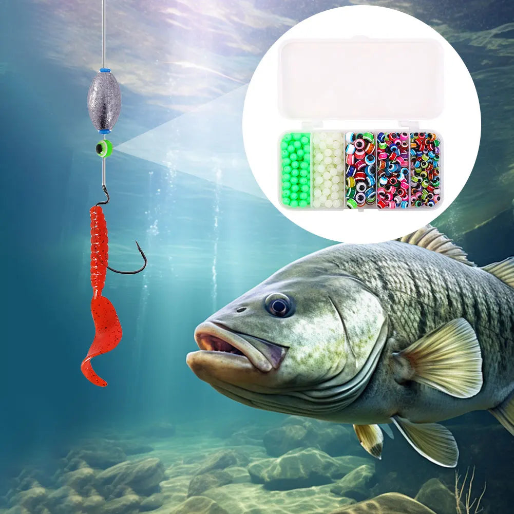 Night Luminous Fishing Hard Beads Fishing Rig Beads 5/6/8mm Glow Luminous Fish Beads Fishing Tackles Accessories