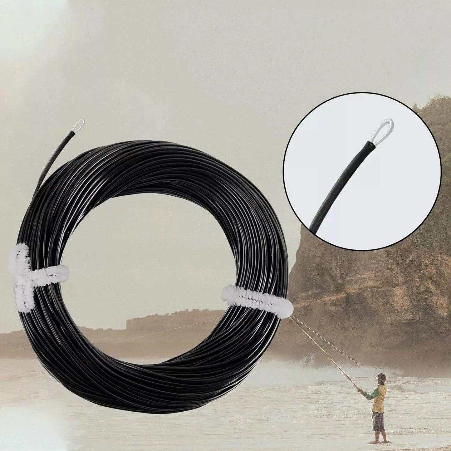 Aventik Fly Line Full Sinking Line Fast Sinking Fly Fishing Lines Trout Lake Saltwater Fishing Line Exposed Loop