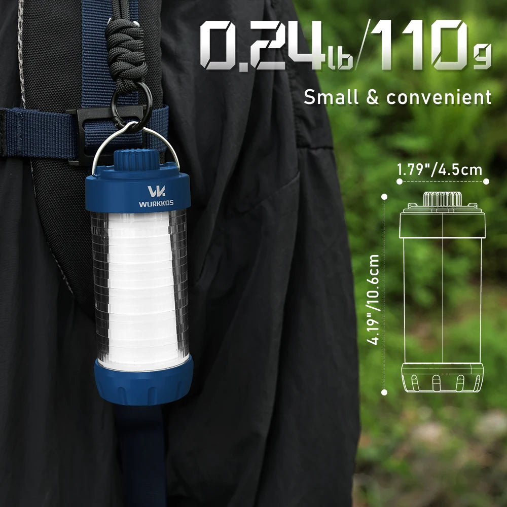 Wurkkos CL01 Shipped locally for lightning-fast delivery Camping Lantern 550LM Rechargeable LED Flashlight Mini Magnetic Lamp