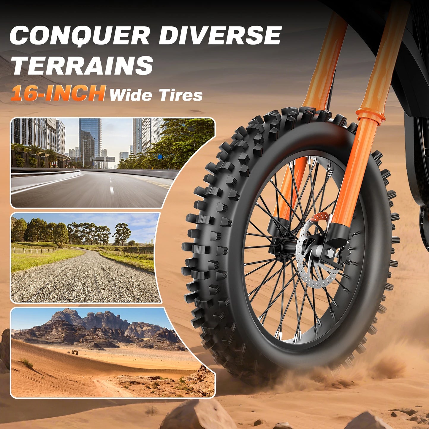 Electric bicycle, full suspension, 48V 25AH, 1500W, 36MPH, 65-mile range, high-end,  LCD screen, all-terrain, US warehouse