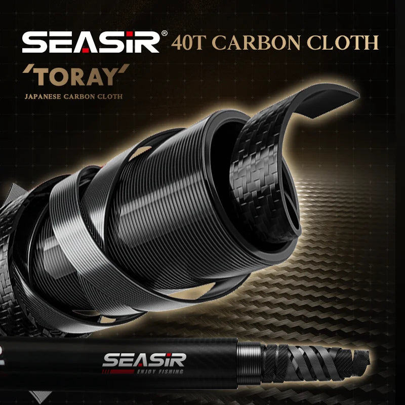Non Spining Rodes Seasir Stream Spining Baitcasting Fihsing Rods Ultralight Carbon Solid ...