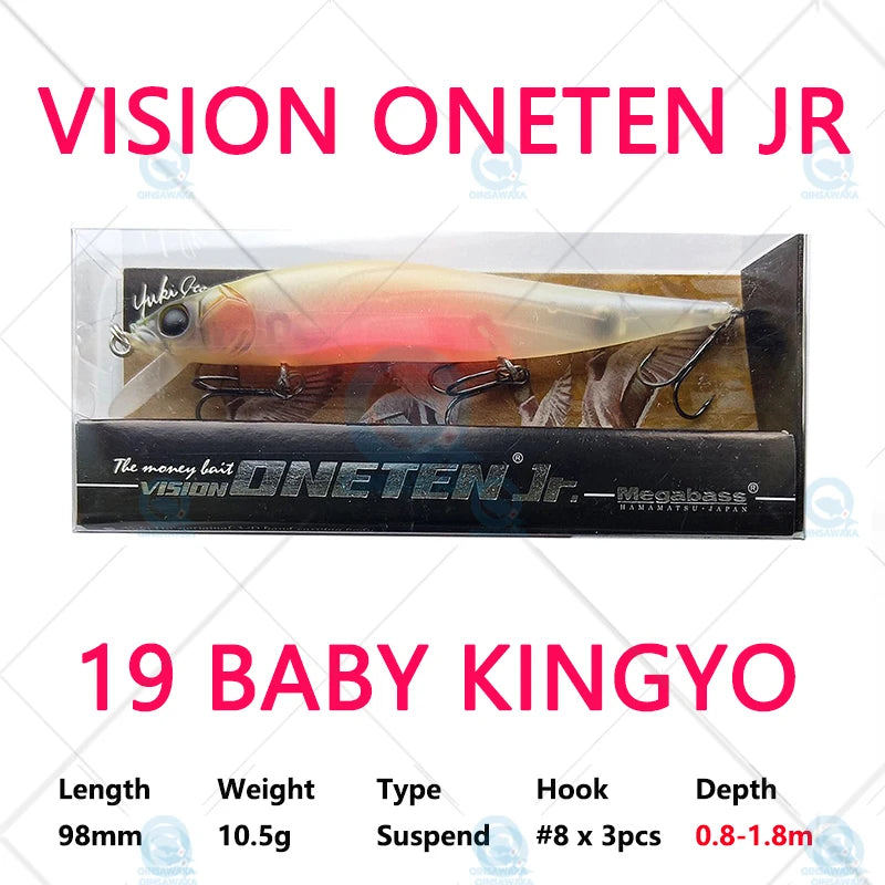 JAPAN Megabass VISION ONETEN Jr. 98mm 10.5g Suspend BASS Fishing LURE Bait MINNOW Jerkbait Dynamic Saltwater Sea Tackle Magnetic