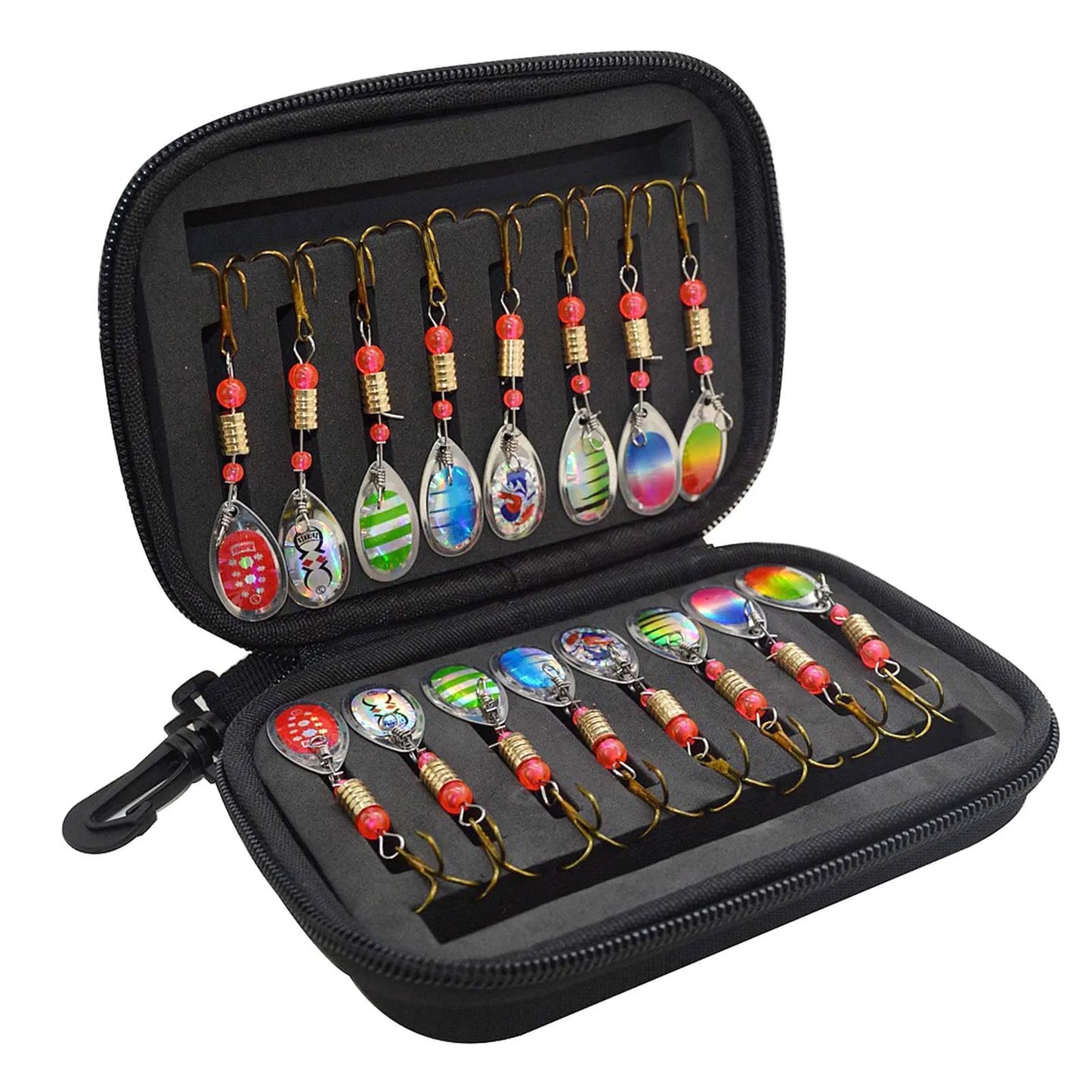 Sequins Spinner Lures Set Convenient to Carry with Tackle Storage Bag Suitable for Trout Bass Salmon Local Delivery